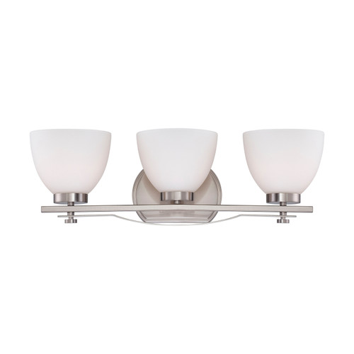 Nuvo 60/5013 Bentlley; 3 Light; Vanity Fixture with Frosted Glass