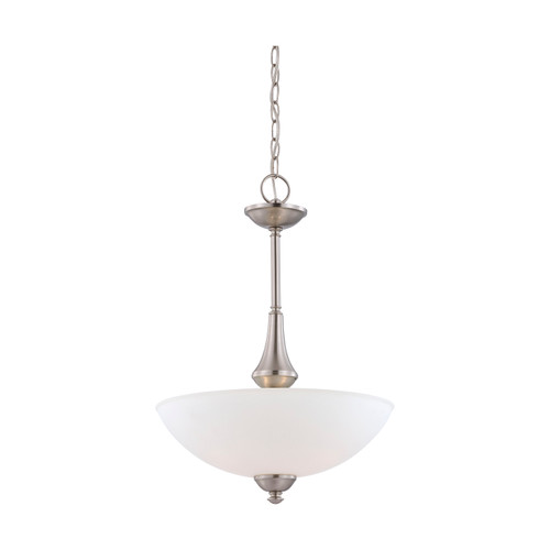 Nuvo 60/5058 Patton ES; 3 Light; Pendant with Frosted Glass; (3) 13W GU24 Lamps Included