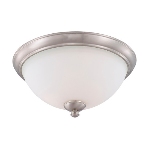 Nuvo 60/5061 Patton ES; 3 Light; Flush Fixture with Frosted Glass; (3) 13W GU24 Lamps Included