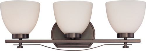 Nuvo 60/5113 Bentley; 3 Light; Vanity Fixture with Frosted Glass