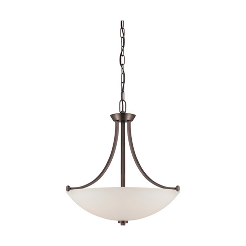 Nuvo 60/5116 Bentley; 3 Light; Pendant with Frosted Glass