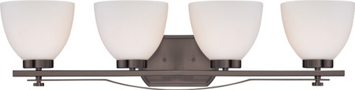 Nuvo 60/5119 Bentley; 4 Light; Vanity Fixture with Frosted Glass