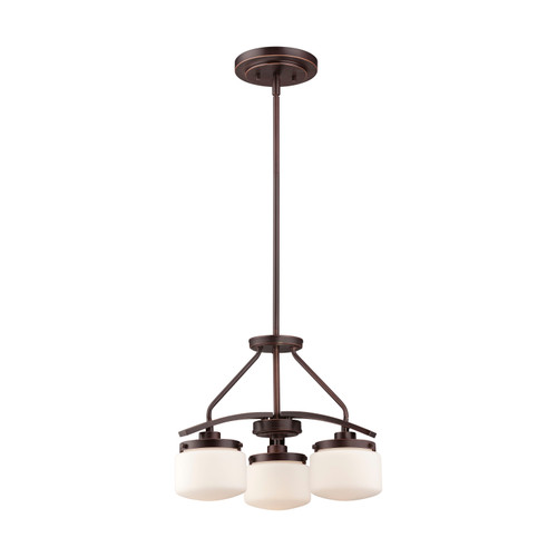 Nuvo 60/5127 Austin; 3 Light; Chandelier with Etched Opal Glass