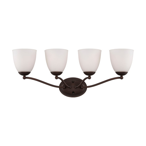 Nuvo 60/5134 Patton; 4 Light; Vanity Fixture with Frosted Glass