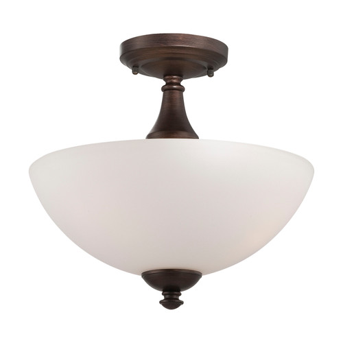 Nuvo 60/5144 Patton; 3 Light; Semi-Flush with Frosted Glass