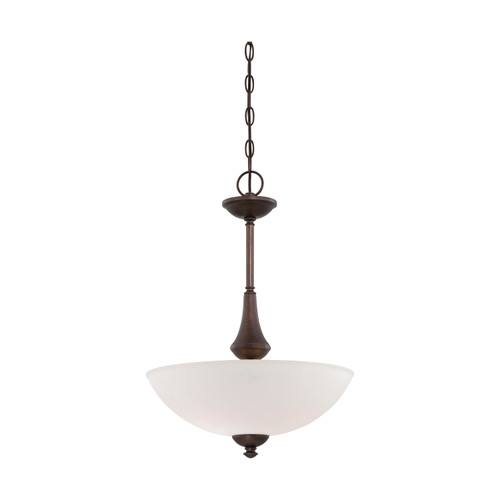 Nuvo 60/5158 Patton ES; 3 Light; Pendant with Frosted Glass; (3) 13W GU24 Lamps Included
