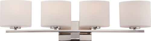 Nuvo 60/5174 Breeze; 4 Light; Vanity Fixture with Etched Opal Glass