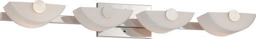 Nuvo 60/5194 Semi; 4 Light; Vanity Fixture with Etched Opal Glass