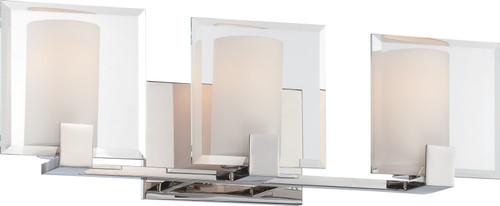 Nuvo 60/5273 Walker; 3 Light; Vanity Fixture with Etched Opal Glass