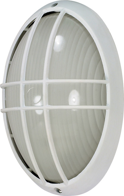 Nuvo 60/528 1 Light; 13 in.; Large Oval Cage Bulk Head; Die Cast Bulk Head