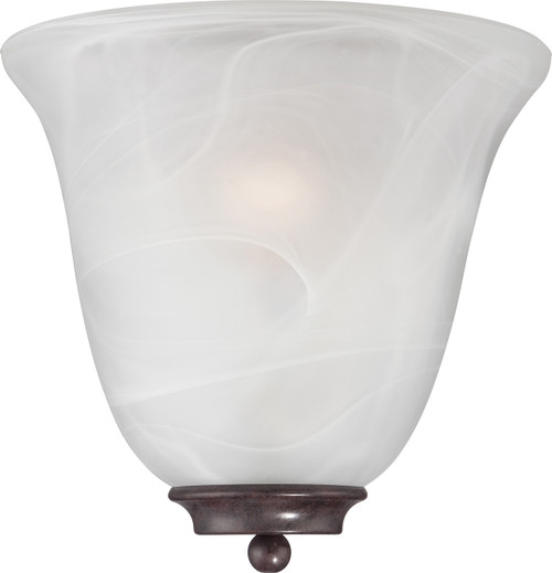 Nuvo 60/5374 Empire; 1 Light; Wall Sconce; Old Bronze with Alabaster Glass