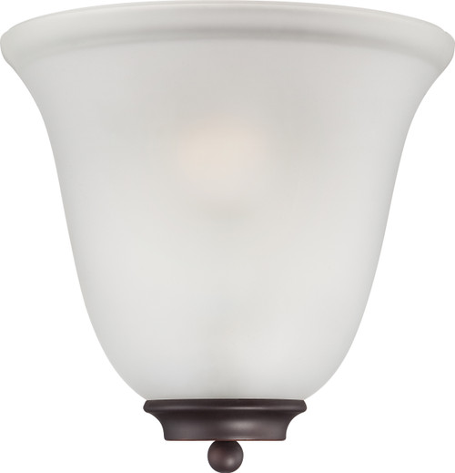 Nuvo 60/5375 Empire; 1 Light; Wall Sconce; Mahogany Bronze with Frosted Glass