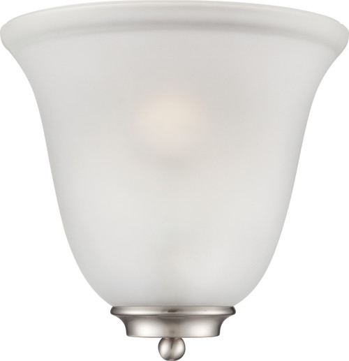 Nuvo 60/5377 Empire; 1 Light; Wall Sconce; Brushed Nickel with Frosted Glass