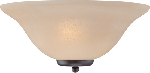 Nuvo 60/5384 Ballerina; 1 Light; Wall Sconce; Mahogany Bronze with Champagne Linen Glass