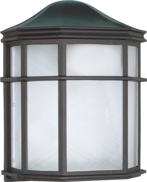Nuvo 60/539 1 Light; 10 in.; Cage Lantern Wall Fixture; Die Cast; Linen Acrylic Lens