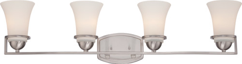 Nuvo 60/5484 Neval; 4 Light; Vanity Fixture with Satin White Glass