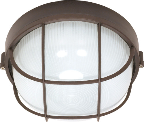 Nuvo 60/563 1 Light; CFL; 10 in.; Round Cage Bulk Head; (1) 18W GU24 Lamp Included