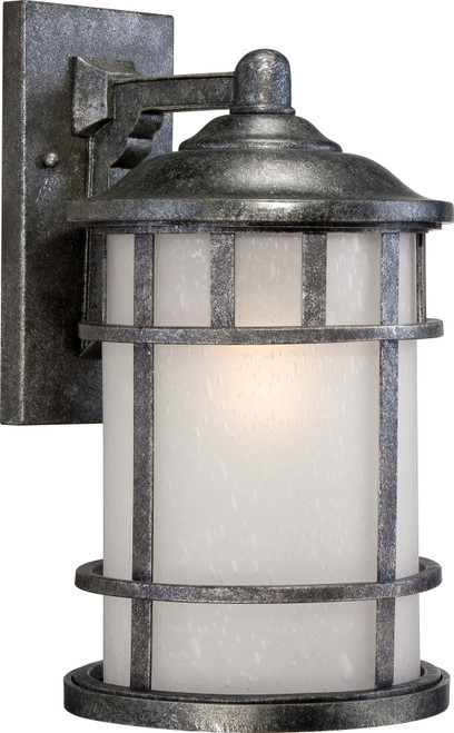 Nuvo 60/5633 Manor 1 Light; 10 in.; Outdoor Wall Fixture with Frosted Seed Glass