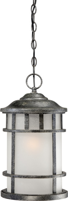 Nuvo 60/5634 Manor 1 Light; Outdoor Hanging Fixture with Frosted Seed Glass