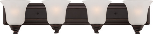 Nuvo 60/5694 Elizabeth; 4 Light; Vanity Fixture with Frosted Glass