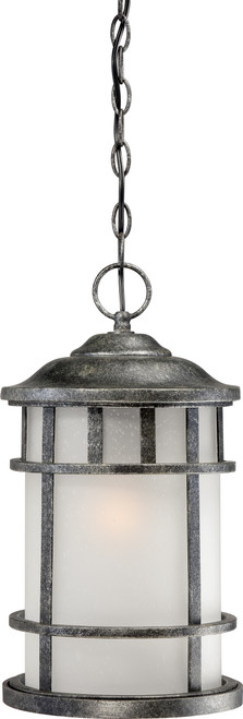 Nuvo 60/5734 Manor 1 Light; Outdoor Hanging Fixture with Frosted Seed Glass