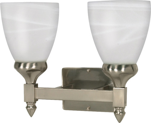 Nuvo 60/592 Triumph; 2 Light; 13 in.; Vanity with Sculptured Glass Shades