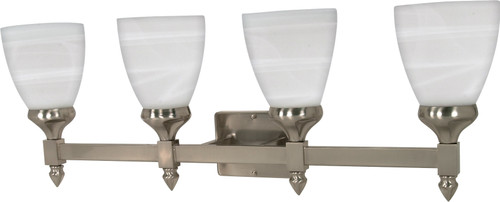 Nuvo 60/594 Triumph; 4 Light; 29 in.; Vanity with Sculptured Glass Shades