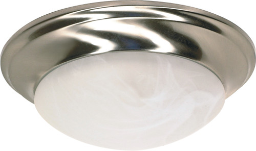 Nuvo 60/6009 1 Light; 12 in.; Flush Mount; Twist and Lock with Alabaster Glass; Color retail packaging