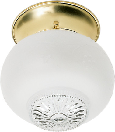 Nuvo 60/6029 1 Light; 6 in.; Ceiling Fixture; Clear Bottom Squat Ball; Color retail packaging