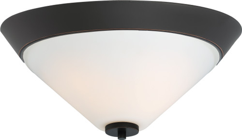 Nuvo 60/6352 Nome; 2 Light; Flush Mount Fixture; Mahogany Bronze Finish