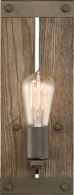 Nuvo 60/6427 Winchester; 1 Light; Wall Sconce; Bronze/Aged Wood Finish
