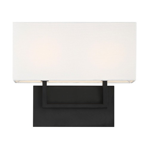 Nuvo 60/6719 Tribeca; 2 Light; Vanity; Aged Bronze Finish with White Linen Shade
