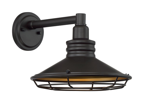 Nuvo 60/7042 Blue Harbor; 1 Light; Large Outdoor Wall Sconce Fixture; Dark Bronze Finish with Gold Accents