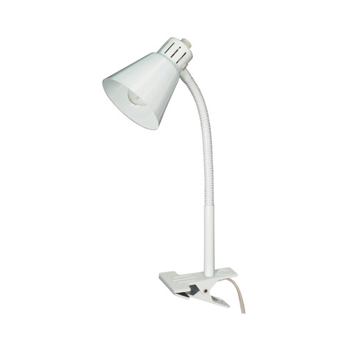 Nuvo 60/840 Clip-On Gooseneck Lamp; 1 Light; White
