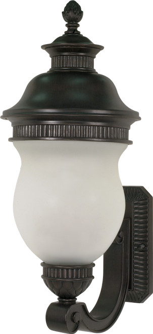 Nuvo 60/877 Luxor; 3 Light; 26 in.; Wall Lantern; Arm Up with Satin Frost Glass