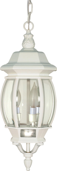 Nuvo 60/894 Central Park; 3 Light; 20 in.; Hanging Lantern with Clear Beveled Glass