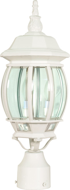 Nuvo 60/897 Central Park; 3 Light; 21 in.; Post Lantern with Clear Beveled Glass