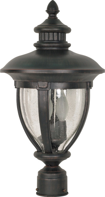 Nuvo 60/960 Galeon; 3 Light; 20 in.; Post Lantern with Clear Seed Glass