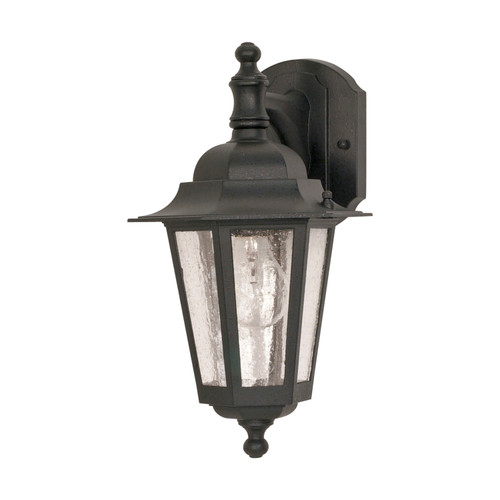 Nuvo 60/990 Cornerstone; 1 Light; 13 in.; Wall Lantern; Arm Down with Clear Seed Glass