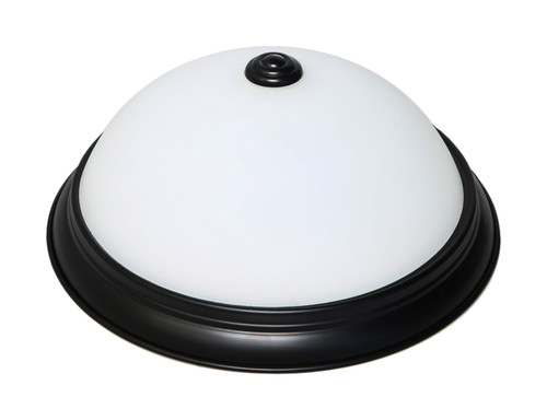 Nuvo 62/1342 11 in.; LED Flush Dome Fixture; Mahogany Bronze Finish with Frosted Glass