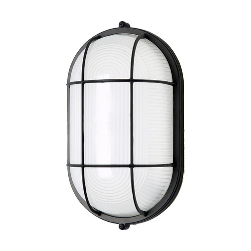 Nuvo 62/1411 LED Oval Bulk Head Fixture; Black Finish with White Glass