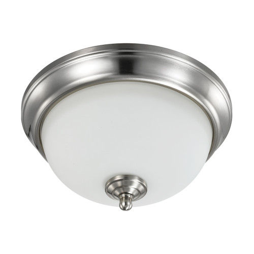 Nuvo 62/1562 19 Watt; 11 inch; LED Flush Mount Fixture; 3000K; Dimmable; Brushed Nickel; Frosted Glass
