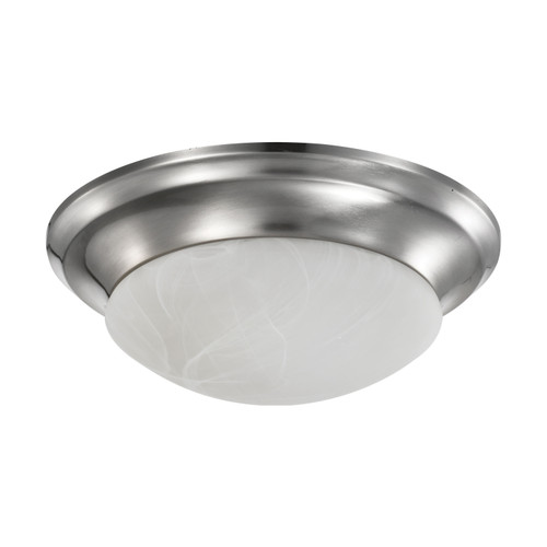 Nuvo 62/1563 19 Watt; 11 inch; LED Twist & Lock Flush Mount Fixture; Dimmable; Brushed Nickel; Frosted Glass