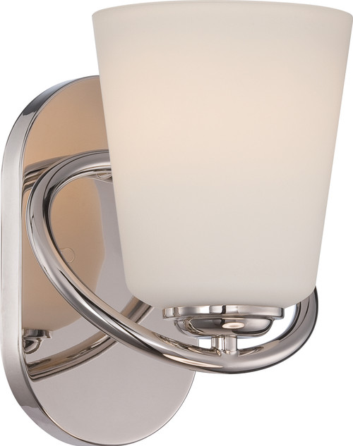 Nuvo 62/406 Dylan; 1 Light; Vanity Fixture with Satin White Glass; LED Omni Included