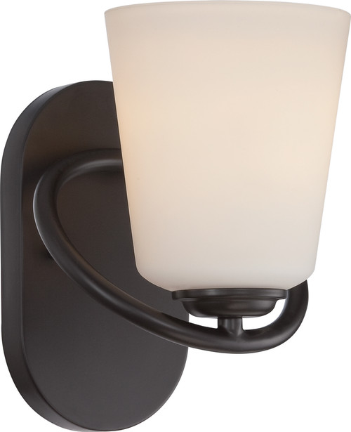 Nuvo 62/416 Dylan; 1 Light; Vanity Fixture with Satin White Glass; LED Omni Included