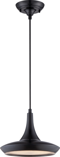 Nuvo 62/443 Fantom; LED Colored Pendant with Rayon Wire; Black Finish