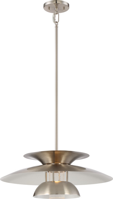 Nuvo 62/598 Atom LED Pendant with Clear Seeded Glass