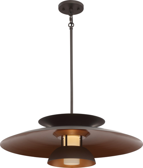 Nuvo 62/619 Atom; Large LED Pendant with Cream Glass