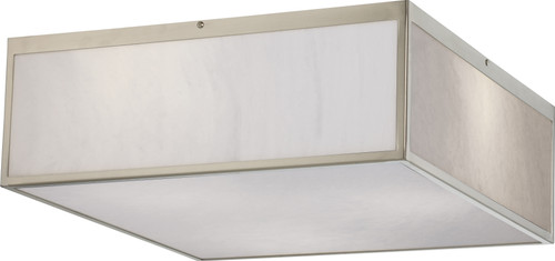 Nuvo 62/892 Crate; 17 in.; LED Flush Fixture with Gray Marbleized Acrylic Panels; Brushed Nickel Finish