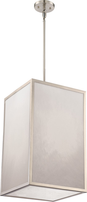 Nuvo 62/894 Crate; LED Foyer Fixture with Gray Marbleized Acrylic Panels; Brushed Nickel Finish